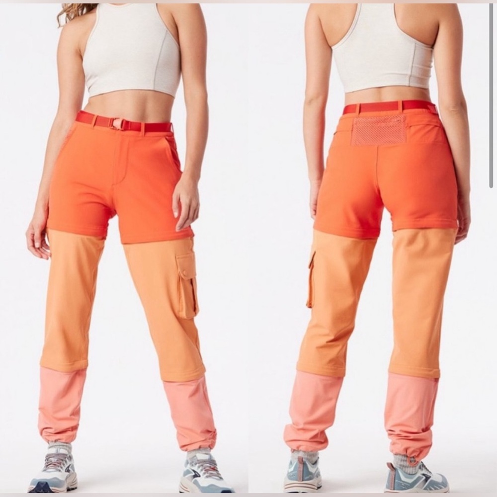 Outdoor Voices Rectrek Zip Off Hiking Pants in
Paprika Sunstone Peach